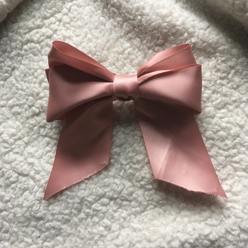 Satin Pink Ribbon Hair Bow